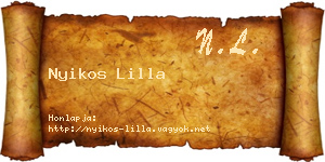 Nyikos Lilla névjegykártya
